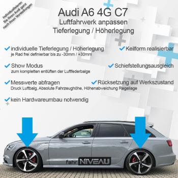 Audi A6 4G Luftfahrwerk tieferlegen elektronisch ohne Koppelstangen/Hardwareanpassung