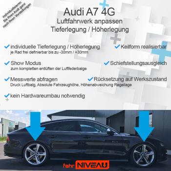 Audi A7 4G Luftfahrwerk tieferlegen elektronisch ohne Koppelstangen/Hardwareanpassung