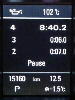 Audi A5 8T oil temperature display unlock on dashboard