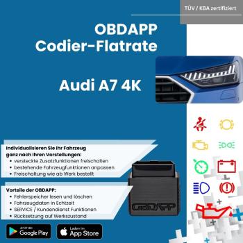 Audi A7 4K OBDAPP Coding-Flatrate