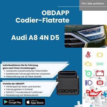 Audi A8 4N OBDAPP Coding-Flatrate