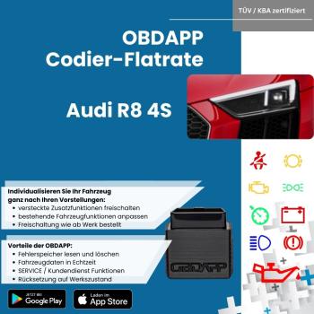 Audi R8 4S OBDAPP Coding-Flatrate