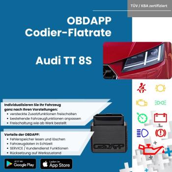 Audi TT 8S OBDAPP Coding-Flatrate