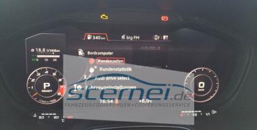 Audi A4 8W laptimer activation on dashboard