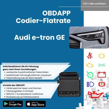 Audi e-tron GE OBDAPP Coding-Flatrate