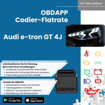 Audi e-tron GT 4J OBDAPP Coding-Flatrate
