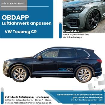 VW Touareg CR electronic lowering of the air suspension without coupling rods/hardware adjustment