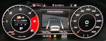 Audi A4 8W Virtual Cockpit Derivat auf S4 / RS4 Layout und Skalen umstellen