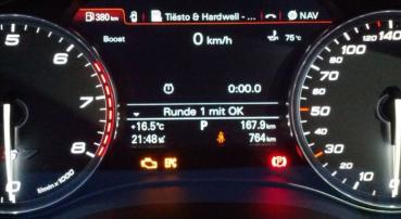Audi A7 4G oil temperature display unlock on dashboard
