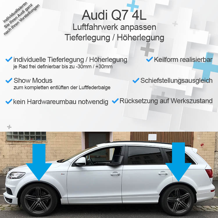 OBDAPP Shop - Audi Q7 4L electronic lowering of the air suspension
