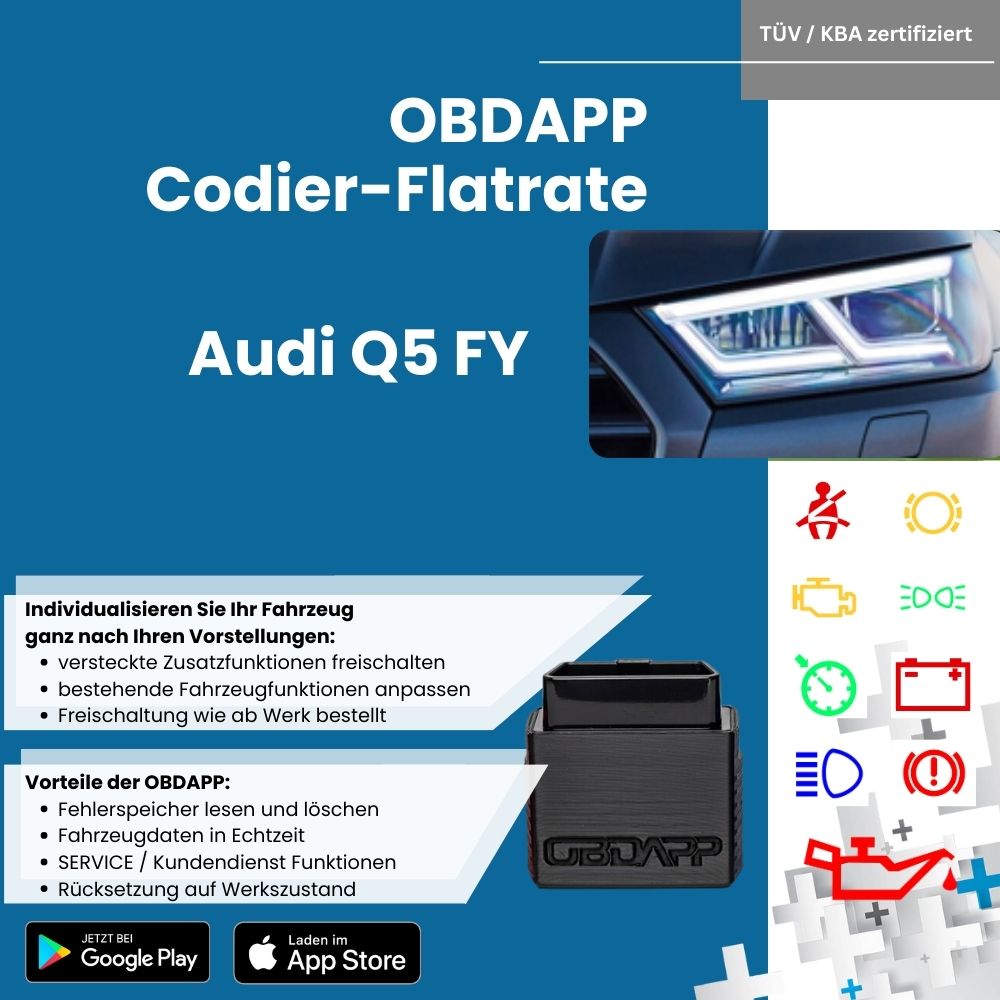 OBDAPP Shop - Audi Q5 FY auxiliary heater enable Engine pre-heating