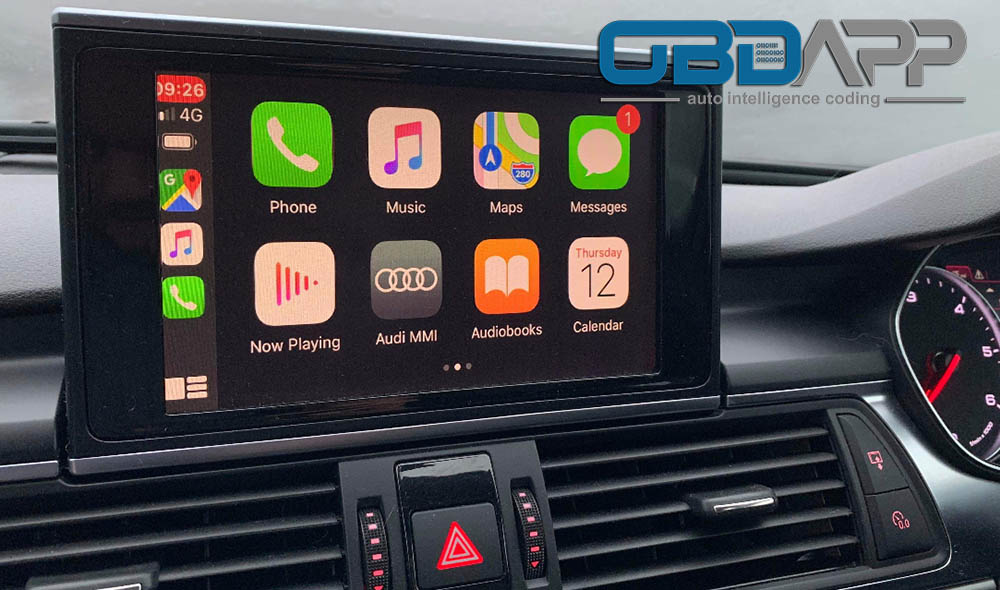 OBDAPP Shop - Audi A6 4G MMI RMC AUX Aktivierung Apple Car Play Android  Auto Nachrüstung freischalten
