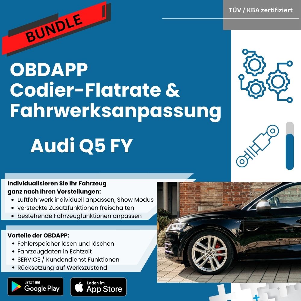 OBDAPP Shop - Audi Q5 FY Luftfahrwerk tieferlegung automatisiert