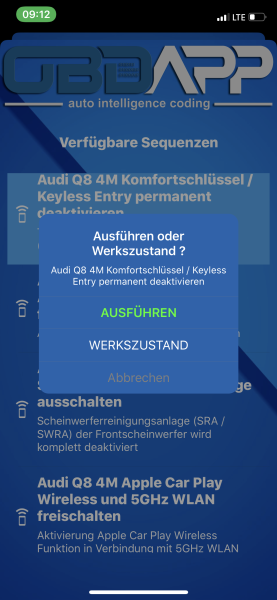 Audi A8 4N Komfortschlüssel / Keyless Entry permanent deaktivieren (Diebstahlschutz)