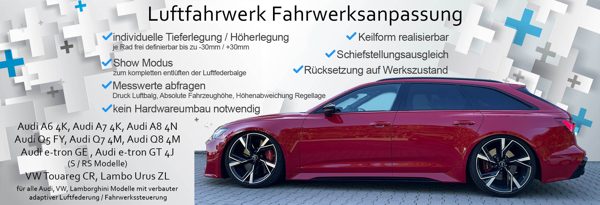 Audi A6 4K Luftfahrwerk tieferlegen elektronisch ohne