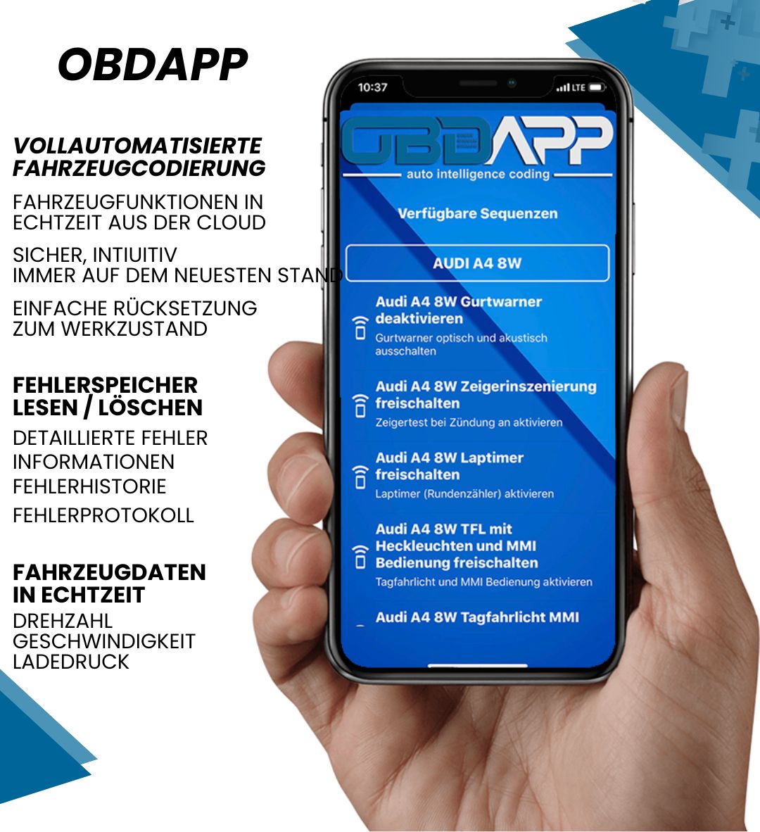 OBDAPP Shop - Audi Q5 FY Türbeleuchtung nachgerüstet freischalten